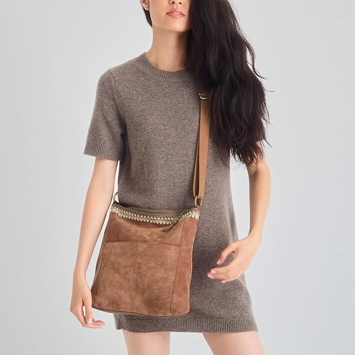 The Sak Lucia Crossbody Bag in Leather, Convertible Purse with Adjustable Strap