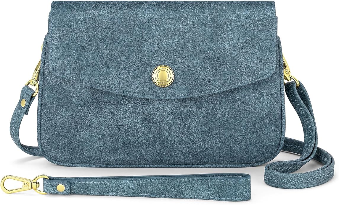 Peacocktion Small Crossbody Bags for Women Travel Wristlet Wallets Trendy Small Vegan Leather Cell Phone Purse Handbag