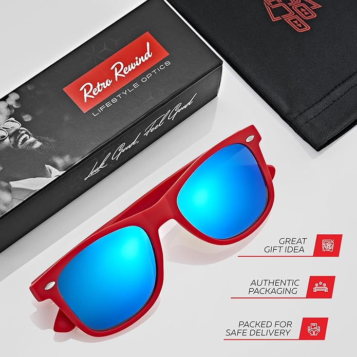 Retro Rewind Polarized Sunglasses for Men and Women - UV Protection Classic Sun Glasses