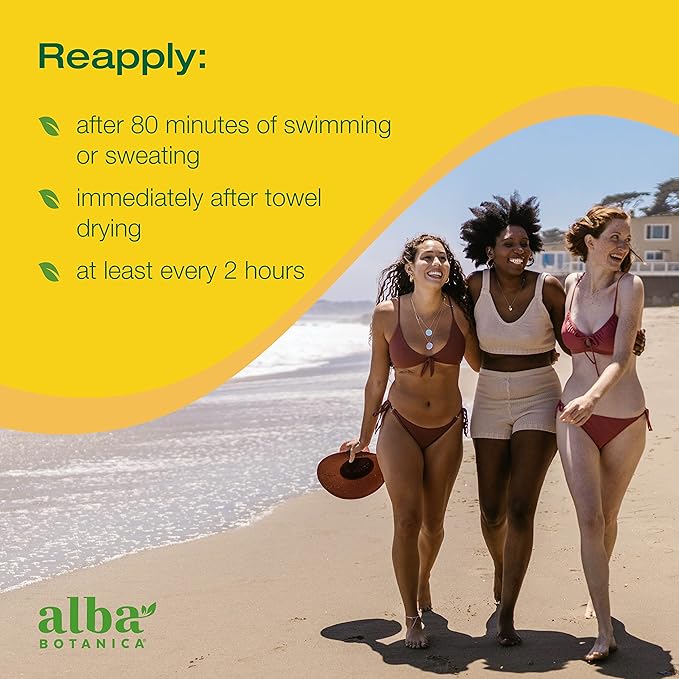 Alba Botanica Sunscreen for Face, Fragrance-Free Sheer Mineral Face Sunscreen Lotion, Broad Spectrum SPF 50, Water Resistant and Biodegradable, 2 fl. oz. Bottle (Packaging May Vary)