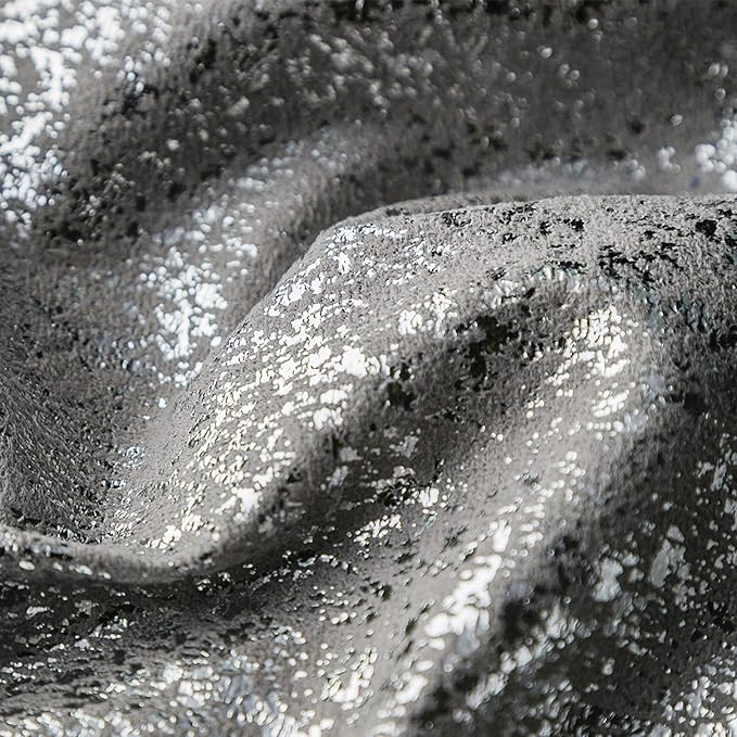 Xinrjojo Sparkling Decorative Pillow Cases, Silver Grey Pillows, 24x24 inch Pillow Covers, for Home Sofa Couch Chair Back Seat Bedroom Car, Starry 2 Pack (Silver- Dark Gray)