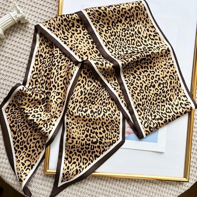Silk Head Scarf for Hair Fashion Headwrap for Women Lightweight Neck Tie