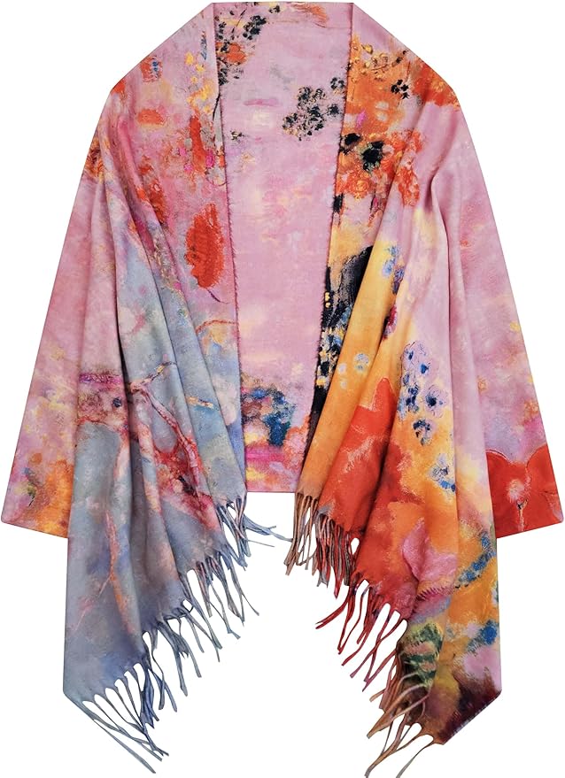 VENVSBEE Van Gogh Art Print Scarf for Women Best Gift Soft Warm Shawl Wrap Pashmina Rave