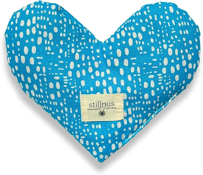 Weighted Heart Eye Pillow with Organic Lavender & Flaxseed – Relaxation Gift for Women, Meditation Tool, Mindful Rest, Cooling Eye Mask, Wellness Self-Care Kit