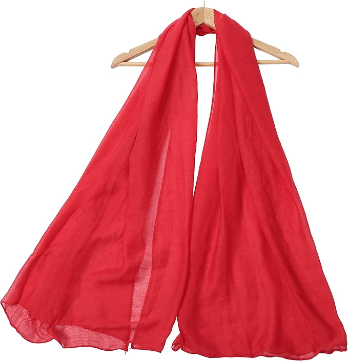 woogwin Women's Cotton Scarves Lady Light Soft Fashion Solid Scarf Wrap Shawl