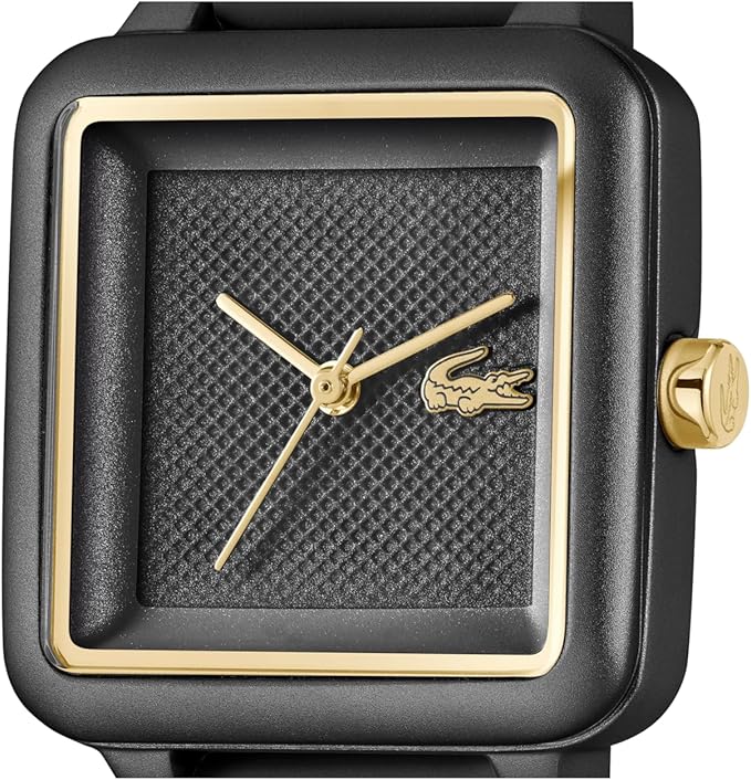 Lacoste.12.12 Flow Women's 3H Quartz Watch - Slim Silicone Strap - Square Case - Water Resistant up to 3ATM/30 Meters - Minimalist Elegance for Her - 26mm