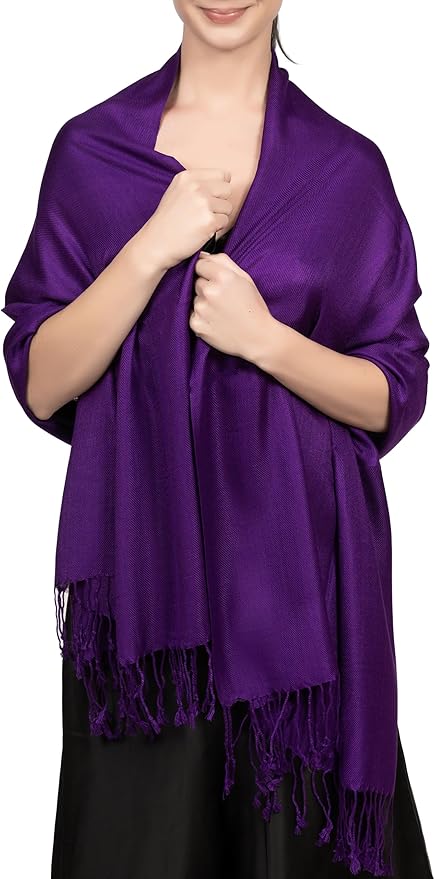 Achillea Soft Silky Pashmina Scarf for Women – Shawl Wrap for Evening Dresses, Bridesmaids, Weddings & Everyday Wear