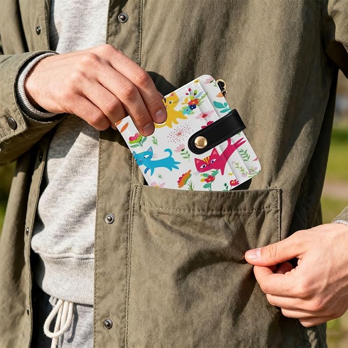 Beautifully printed Ladies premium foldable wallet Unique Minimalist PU leather wallet for Girls Ladies Handbag