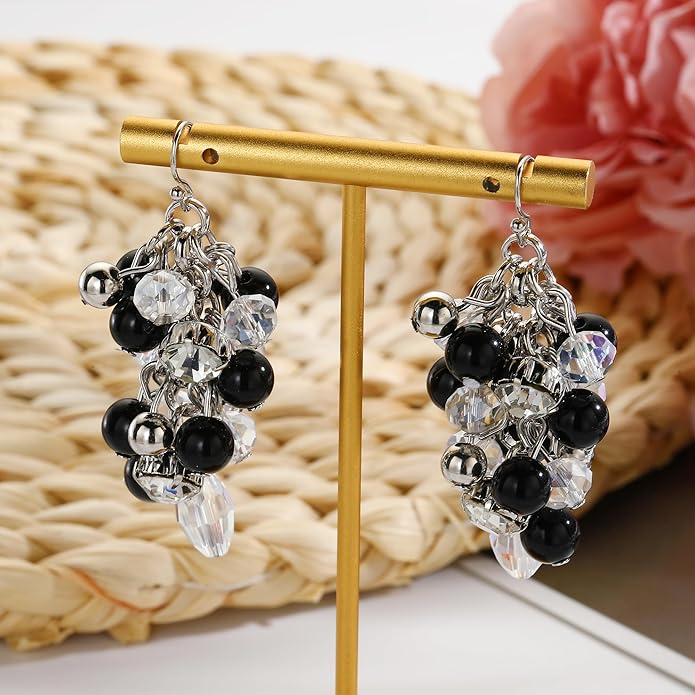 Bocar Fashion Crystal Chunky Collar Statement Necklace Earring Set for Women Gift (NK-10260)