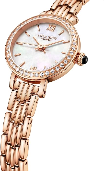 Lola Rose Dainty Watch for Women: Rose Gloden Watch, Genuine Stainless Steel Strap, Wrapped by Stylish Gift Box - Vintage Present for Small Wrists