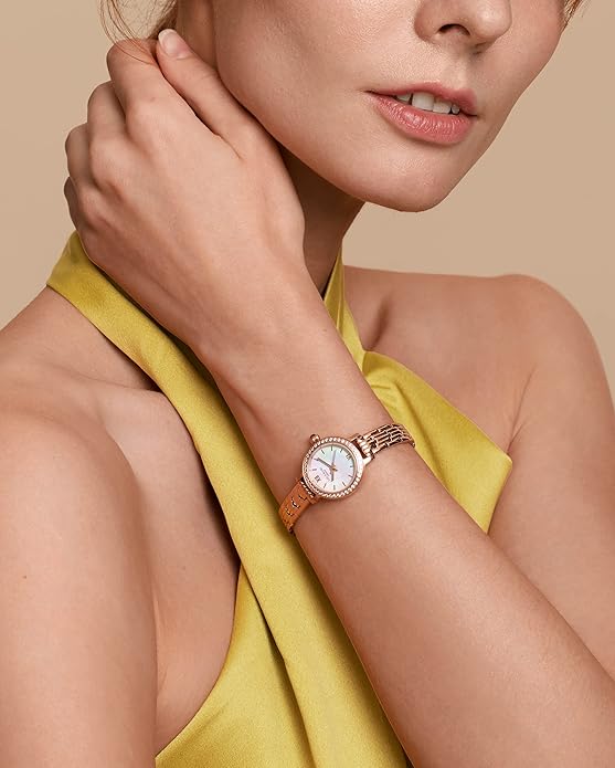 Lola Rose Dainty Watch for Women: Rose Gloden Watch, Genuine Stainless Steel Strap, Wrapped by Stylish Gift Box - Vintage Present for Small Wrists