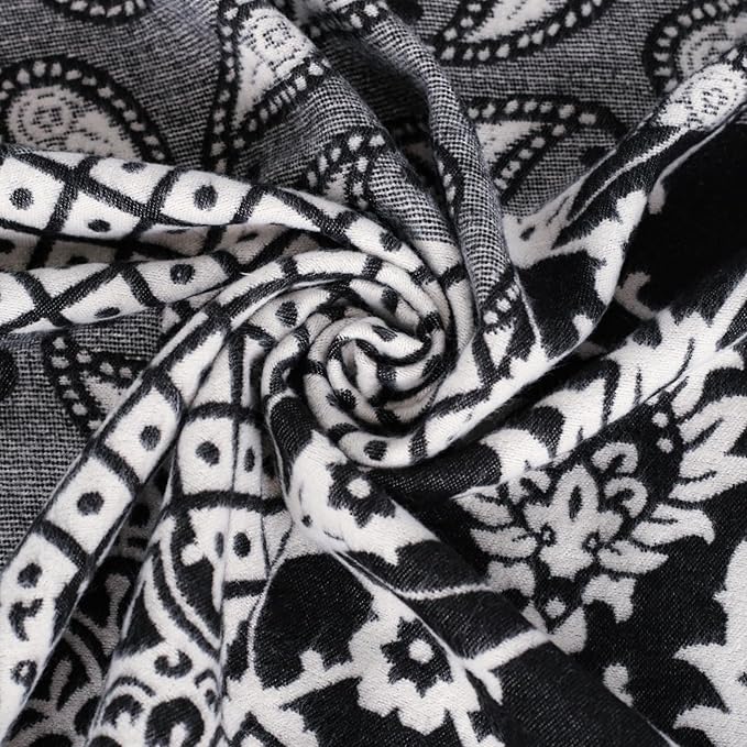 EXTREE Scarfs for Women Pashmina Silky Shawl Wrap for Evening Dressing Blanket Open Front Poncho Cape