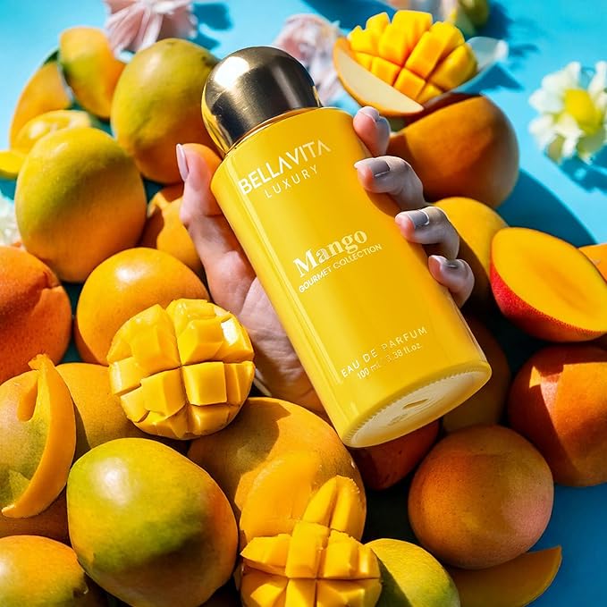 BELLAVITA Gourmet Collection Mango EDP | Fruity, Floral, Woody Long Lasting Fragrance Perfume for Men and Women 100ml