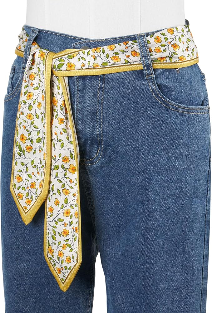 1 Pack Purse Scarf Handbags Skinny Twill Hair Scarves Narrow Neck Scarf Band Women Fashion Accessories Bag Charms