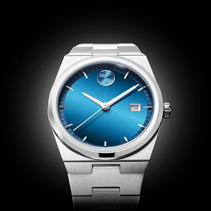 Movado Bold Quest Men's Sport Watch - Swiss Quartz Movement, Stainless Steel Link Bracelet - 5 ATM Water Resistance - Luxury Fashion Timepiece for Him - 40mm
