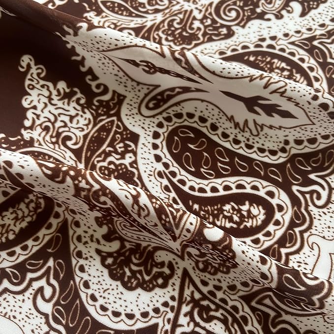 FONYVE Silk Feeling Scarf Medium Square Satin Head Scarf for Women 27.5 × 27.5 inches