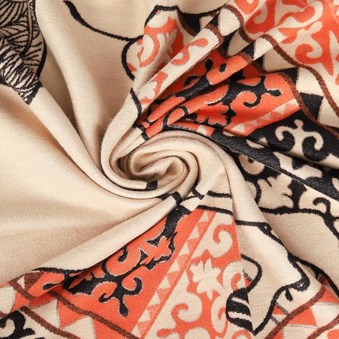 EXTREE Scarfs for Women Pashmina Silky Shawl Wrap for Evening Dressing Blanket Open Front Poncho Cape