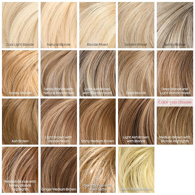 HOOJIH Messy Bun Hair Piece - Super Long Wavy Hair Wrap Ponytail Extensions, Wrap Scrunchies with Elastic Band - Grace - Medium Brown with Blonde Highlights