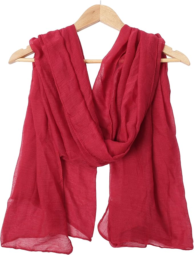 woogwin Women's Cotton Scarves Lady Light Soft Fashion Solid Scarf Wrap Shawl