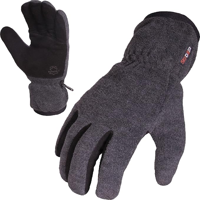 SKYDEER Winter Gloves with Soft Deerskin Suede Leather & Thermal Polar Fleece & Warm 3M Thinsulate Insulation (SD8661T)