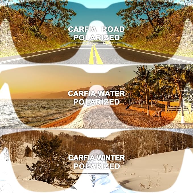CARFIA Polarized Sunglasses for Women: Acetate, Small/Medium Size, UV400 Anti Glare CA5354