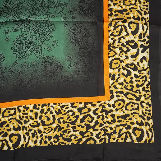 YOUR SMILE Silk Like Scarf Women's Fashion Pattern Large Square Satin Headscarf Headdress