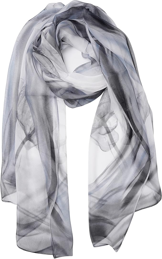 YOUR SMILE Ladies/Women's Lightweight Floral Print/Solid Color mixture Shawl Scarf For Spring Summer season