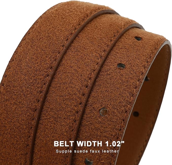 Earnda Belts for Women Faux Leather Waist Belt with Gold/Silver Buckle Casual Jeans Pants Dresses