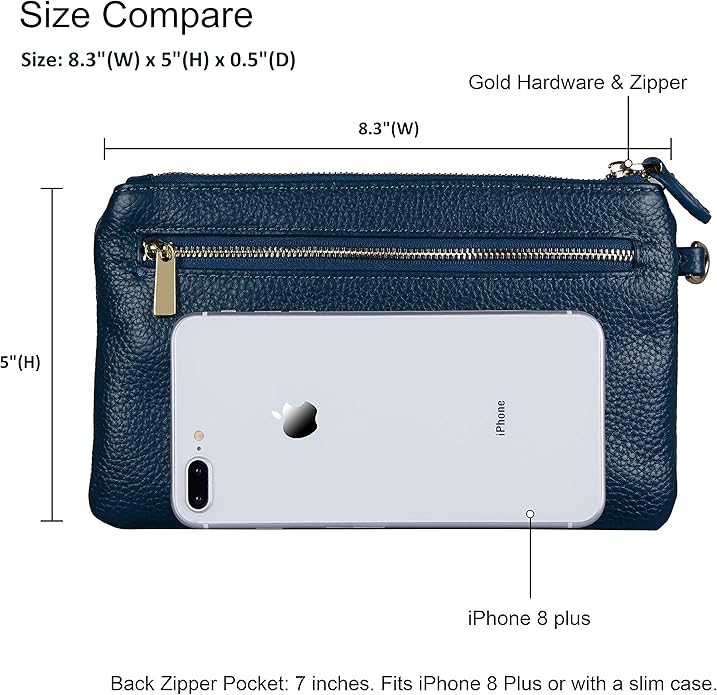 befen Genuine Leather Wristlet Clutch RFID Blocking Bag Cell Phone Wallet Purse Wristlet Wallet Purses and Handbags for Women