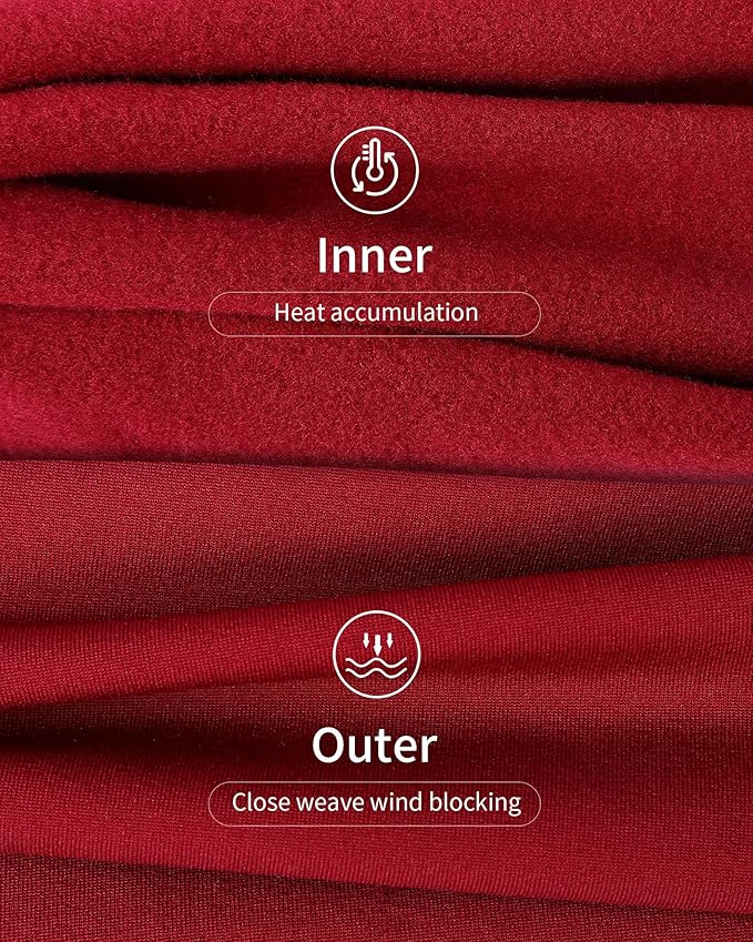 WEERTI Thermal Underwear for Women Long Johns with Fleece Lined Base Layer Women Cold Weather Top Bottom