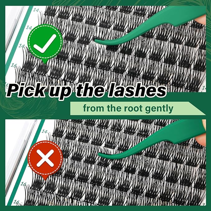 Lash Clusters 144pcs Individual Lashes D Curl 18mm Eyelash Clusters KEYYOU Air Touch Cluster Lashes Super Lightweight Soft Wispy Comfortable Easy DIY at Home(Air03-D-18mm)