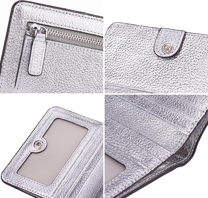 AINIMOER Small Leather Wallet for Women, Ladies Credit Card Holder RFID Blocking Women's Mini Bifold Pocket Purse