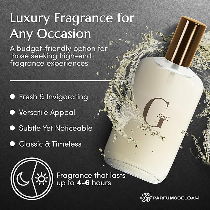 PB ParfumsBelcam G eàu Bronze Eau de Toilette Spray Perfume for Men – 3.4 Fl Oz Affordable Long Lasting Cologne, Aquatic Woody Fragrance with Citrus, Lavender, Rosemary & Patchouli for All Day Use