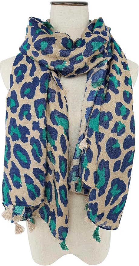 YOUR SMILE Large Boho Scarf for Women Lightweight Floral Printed Scarves Fall Winter Fashion Fringed Shawl wraps