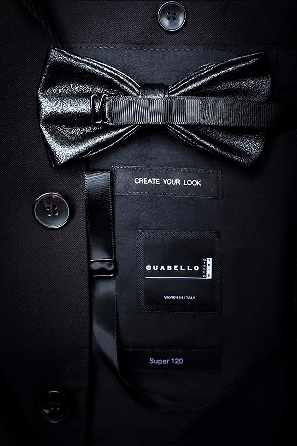 RBOCOTT Handmade Feather Pre-tied Bow tie and Brooch Sets for Men