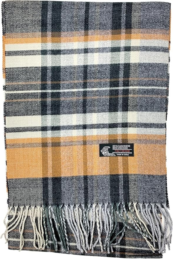 Plum Feathers Super Soft Luxurious Cashmere Feel unisex for Men and Women Winter Scarf