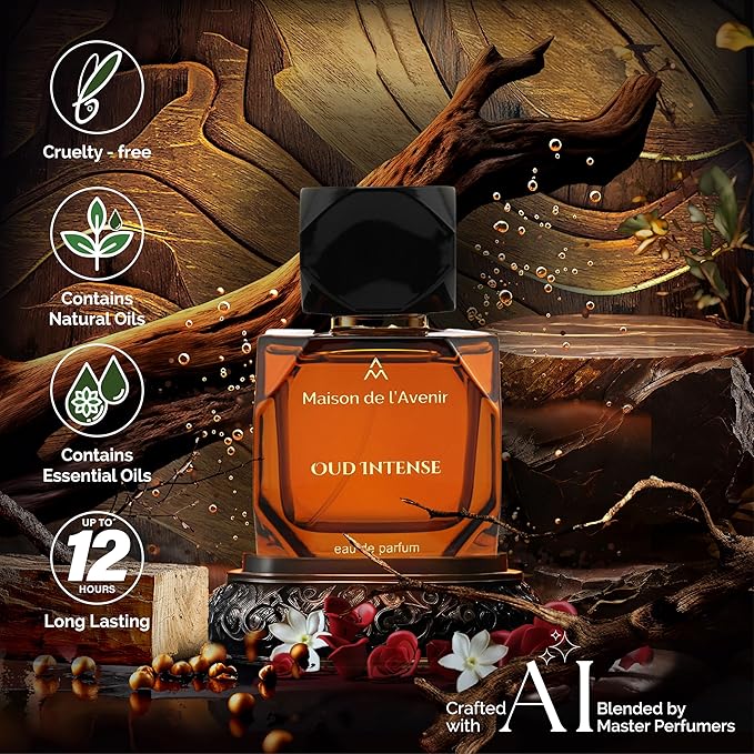 Maison de l'Avenir Oud Intense – ELIXIR COLLECTION | Floral Oriental Fragrance | Unisex Cologne & Perfume | Eau de Parfum (48 Hours) | Made in UAE | 100ml / 3.4 fl. oz.