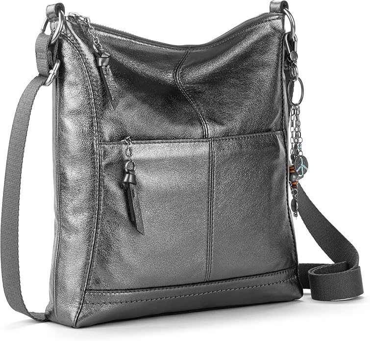 The Sak Lucia Crossbody Bag in Leather, Convertible Purse with Adjustable Strap