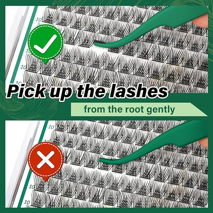 Lash Clusters 144pcs Individual Lashes D Curl 12mm Eyelash Clusters KEYYOU Air Touch Cluster Lashes Super Lightweight Soft Wispy Comfortable Easy DIY at Home(Air04-D-12mm)