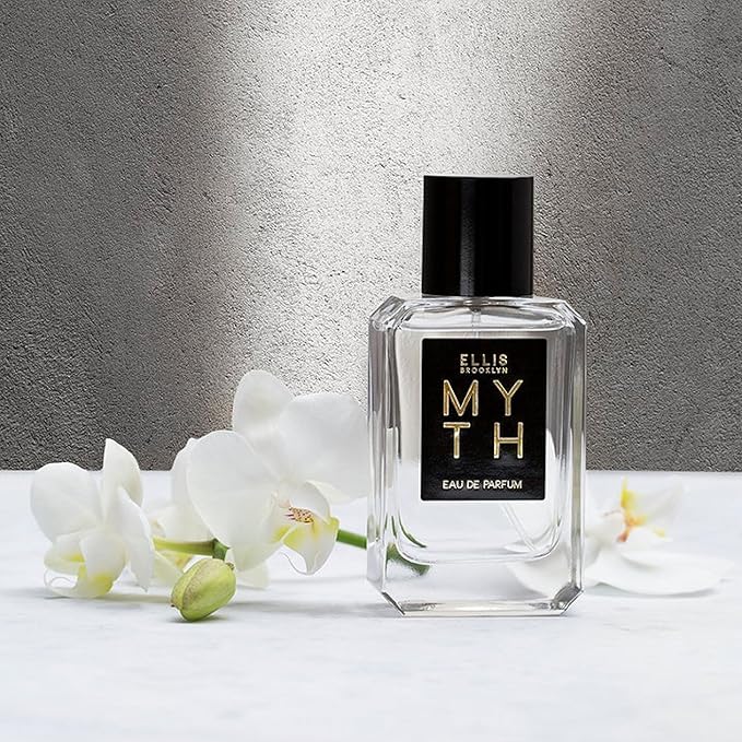 Ellis Brooklyn MYTH Eau de Parfum, Sophisticated Jasmine Musk Perfume for Women, Clean, Vegan, Paraben-Free, Long Lasting, Notes of Bergamot, Tiger Orchid & White Cedarwood, 50ml / 1.7oz