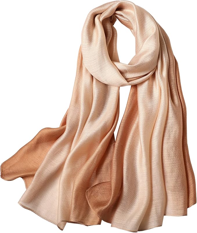 WINCESS.YU Women Gradient Scarf Long Shawls and Wraps Fashion Plain Pashmina Formal Scarf