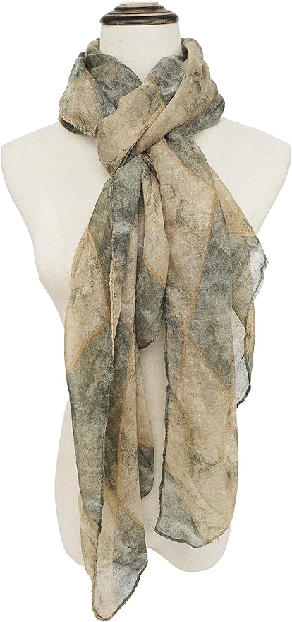 YOUR SMILE Ladies/Women's Lightweight Floral Print/Solid Color mixture Shawl Scarf For Spring Summer season