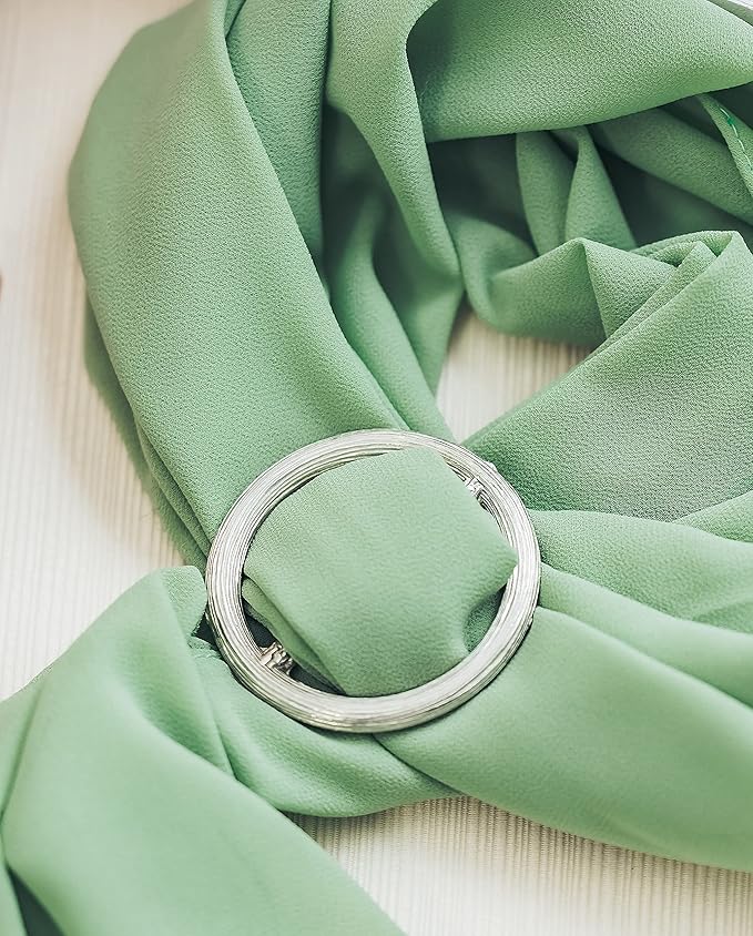 Handmade Pewter Scarf Rings and Slides - Metal Clip for Women Scarves - American Made