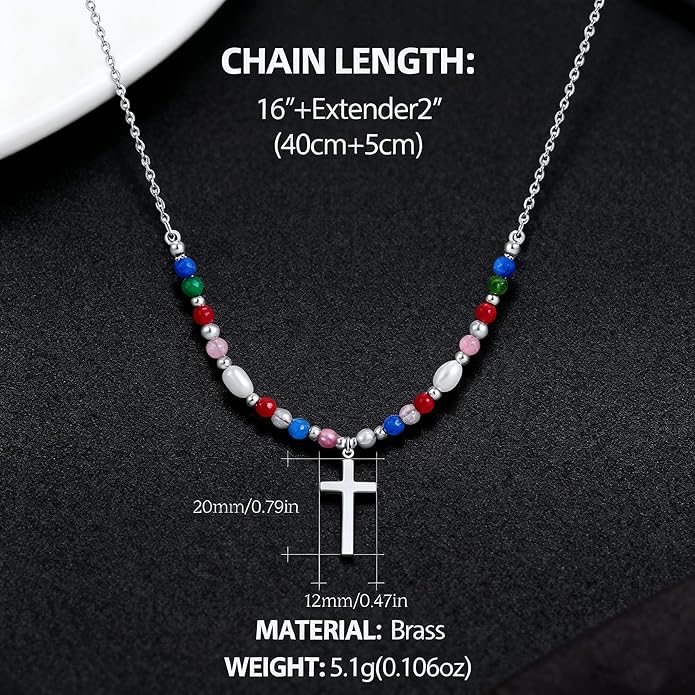 Cross Necklace for Women Trendy - Dainty 18K Real Gold Plated Minimalist Cross Necklace Non Tarnish Waterproof Trendy Cute Simple Small Necklaces Easter Christian Religious Faith Jewelry Gifts