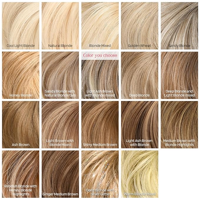 HOOJIH Messy Bun Hair Piece - Super Long Tousled Updo Extensions, Wavy Wrap Ponytail Hairpieces, Scrunchies With Elastic Band HB007 Grace - Light Ash Brown With Blonde Mixed