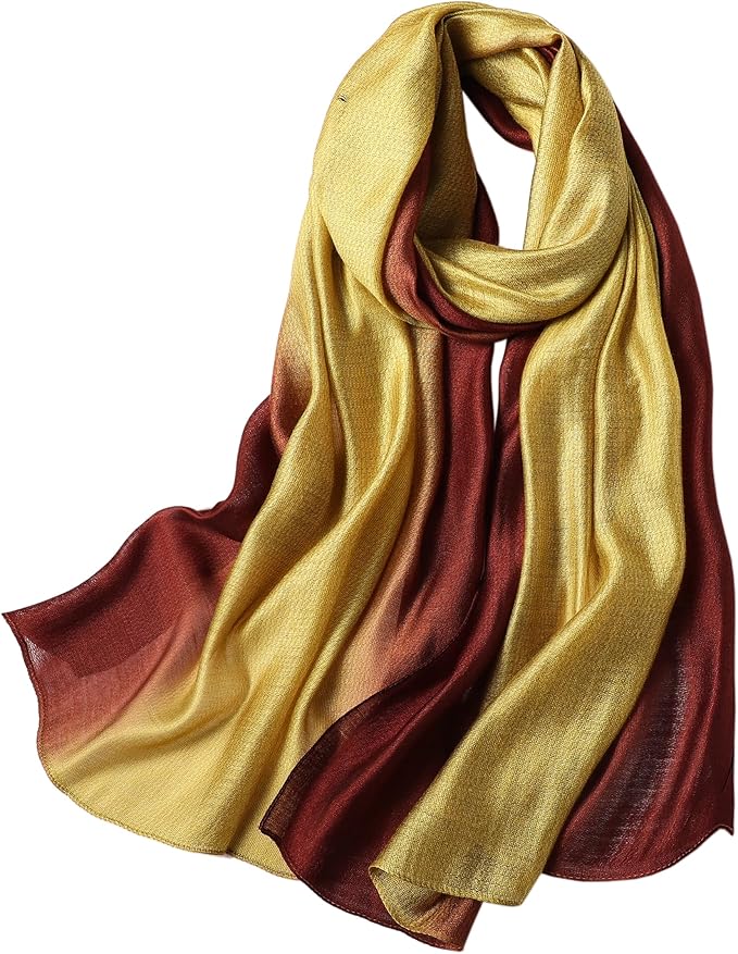 WINCESS.YU Women Gradient Scarf Long Shawls and Wraps Fashion Plain Pashmina Formal Scarf