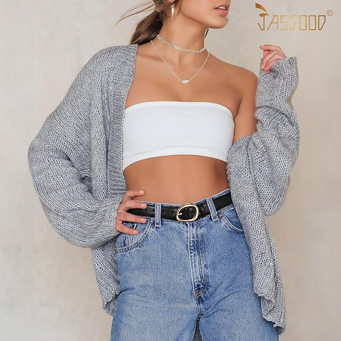 JASGOOD Leather Belts for Women Cute Casual Waist Belt with Gold Buckle Ladies for Jeans Pants Dresses