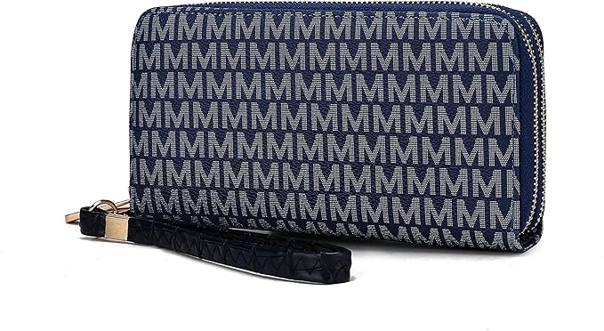 MKF Collection Wristlet Wallet for Women, Small Vegan Leather Credit Card Holder with Zipper Coin Pocket Wallet Purse Handbag By Mia K
