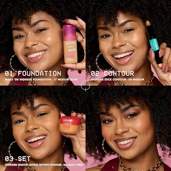 NYX PROFESSIONAL MAKEUP Make 'Em Wonder Liquid Foundation, 24HR Foundation Makeup With A Soft Matte Finish, Buildable Full Coverage - 02 Fair Porcelain