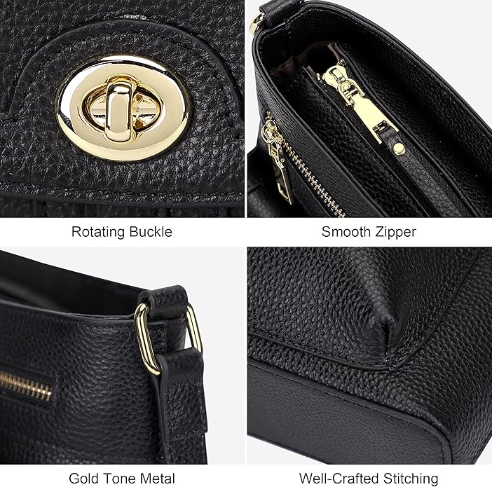 Over Earth Genuine Leather Crossbody Bags for Women Trendy Purses and Ladies Shoulder Handbags